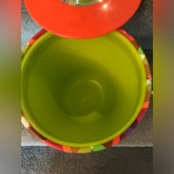 FABULOUS Vintage Vinyl PLAID Ice Bucket and Tongs RETRO 1960’s 1970’s EUC - Picture 5 of 15